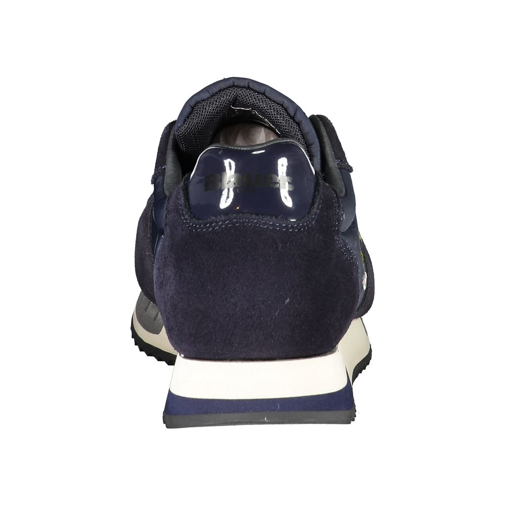 Blauer Contrast Lace-Up Sports Sneakers in Blue -   -  Blauer.