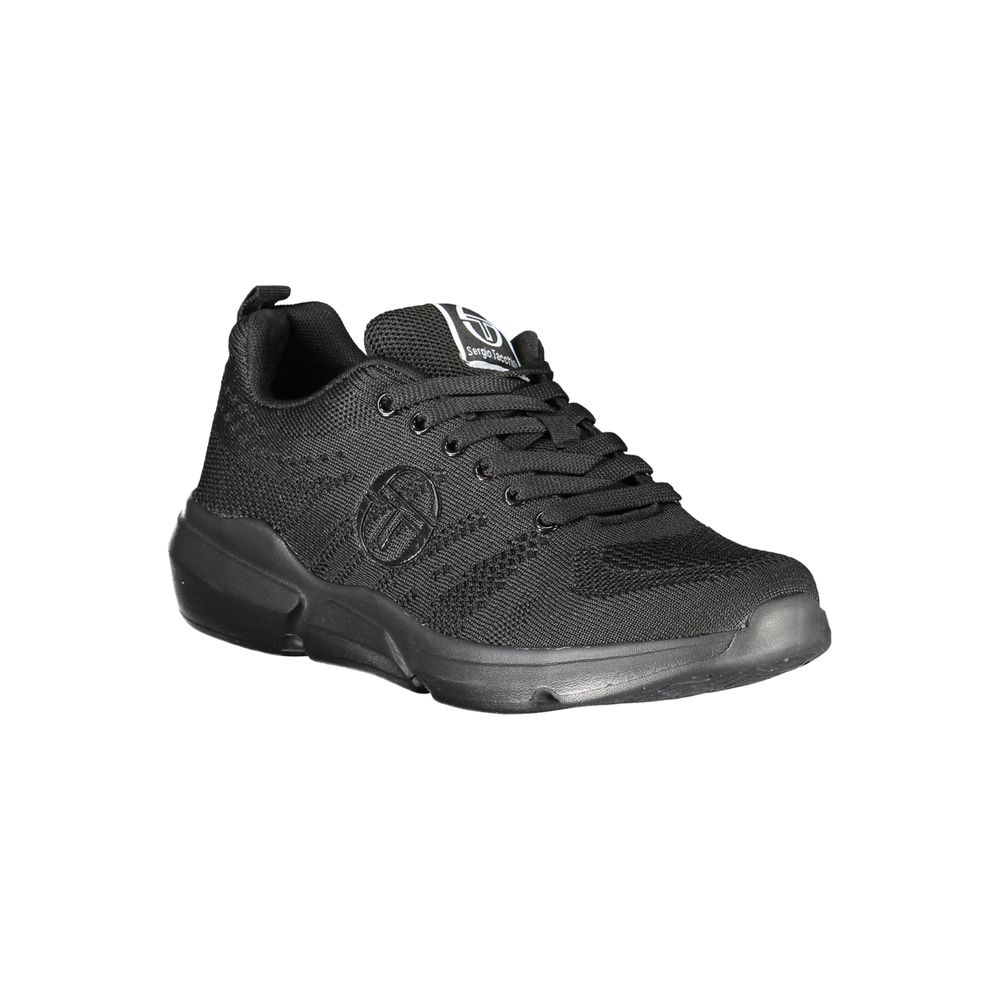 Sergio Tacchini Sleek Black Lace-up Sneakers with Contrast Detailing -   -  Sergio Tacchini.