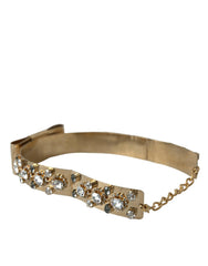 Dolce & Gabbana Gold Tone Brass Crystal Embellished Belt -   -  Dolce & Gabbana.