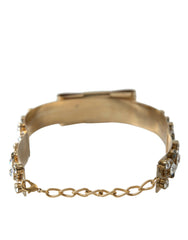 Dolce & Gabbana Gold Tone Brass Crystal Embellished Belt -   -  Dolce & Gabbana.
