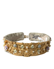 Dolce & Gabbana Gold Brass Faux Pearl Floral Embellished Belt -   -  Dolce & Gabbana.