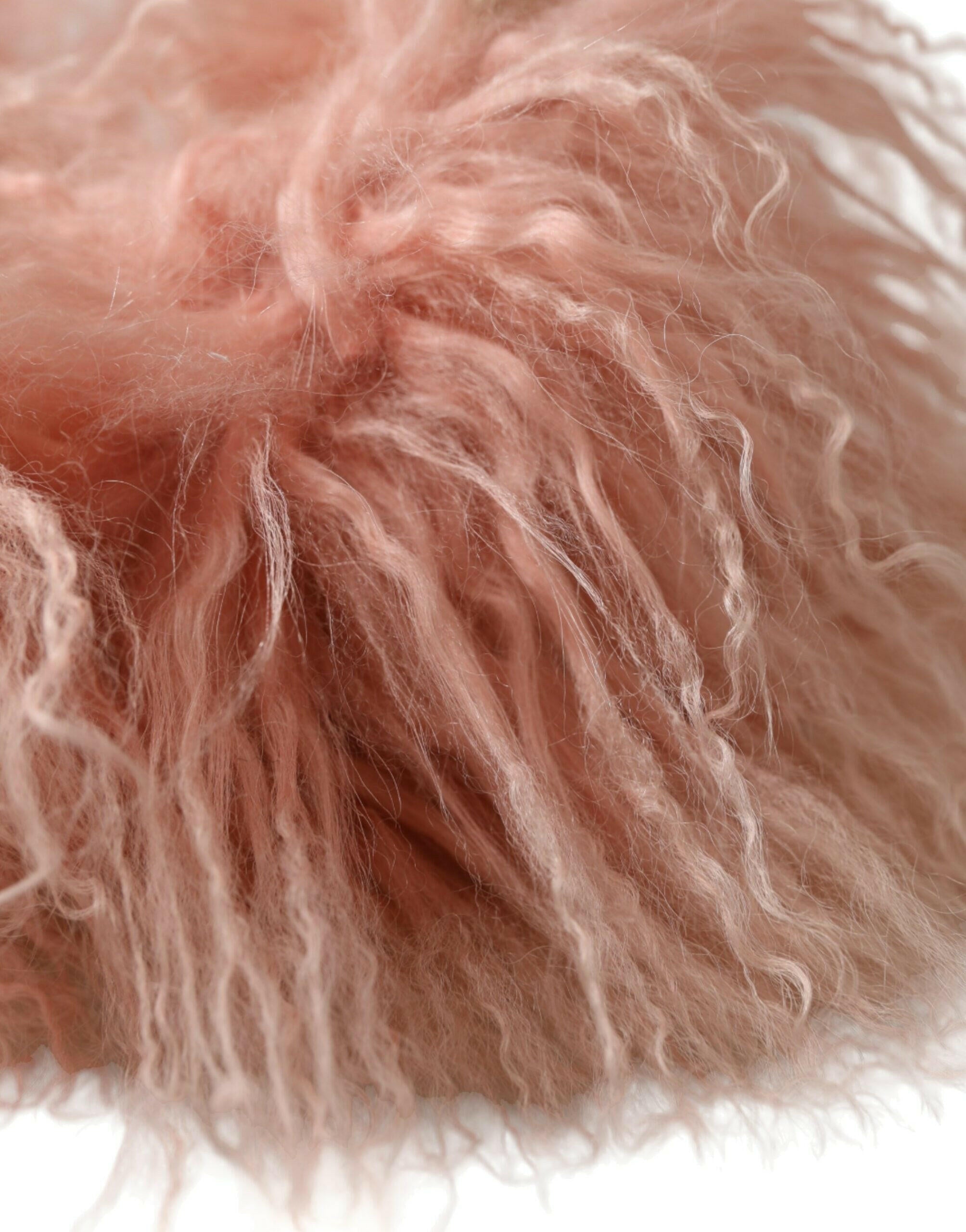 Dolce & Gabbana Pink Shearling Fur Winter Warmer Headband Ear Muffs -   -  Dolce & Gabbana.
