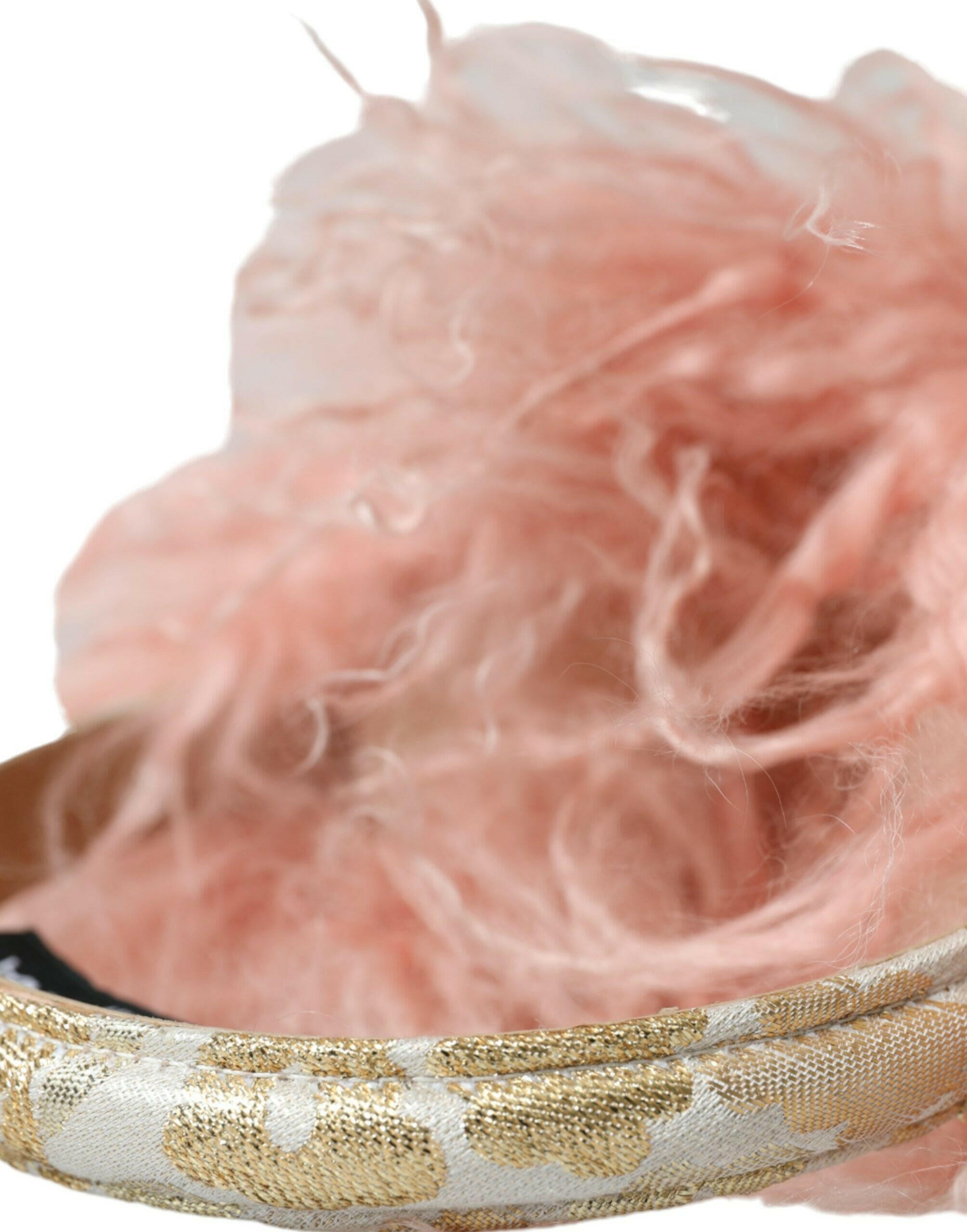 Dolce & Gabbana Pink Shearling Fur Winter Warmer Headband Ear Muffs -   -  Dolce & Gabbana.