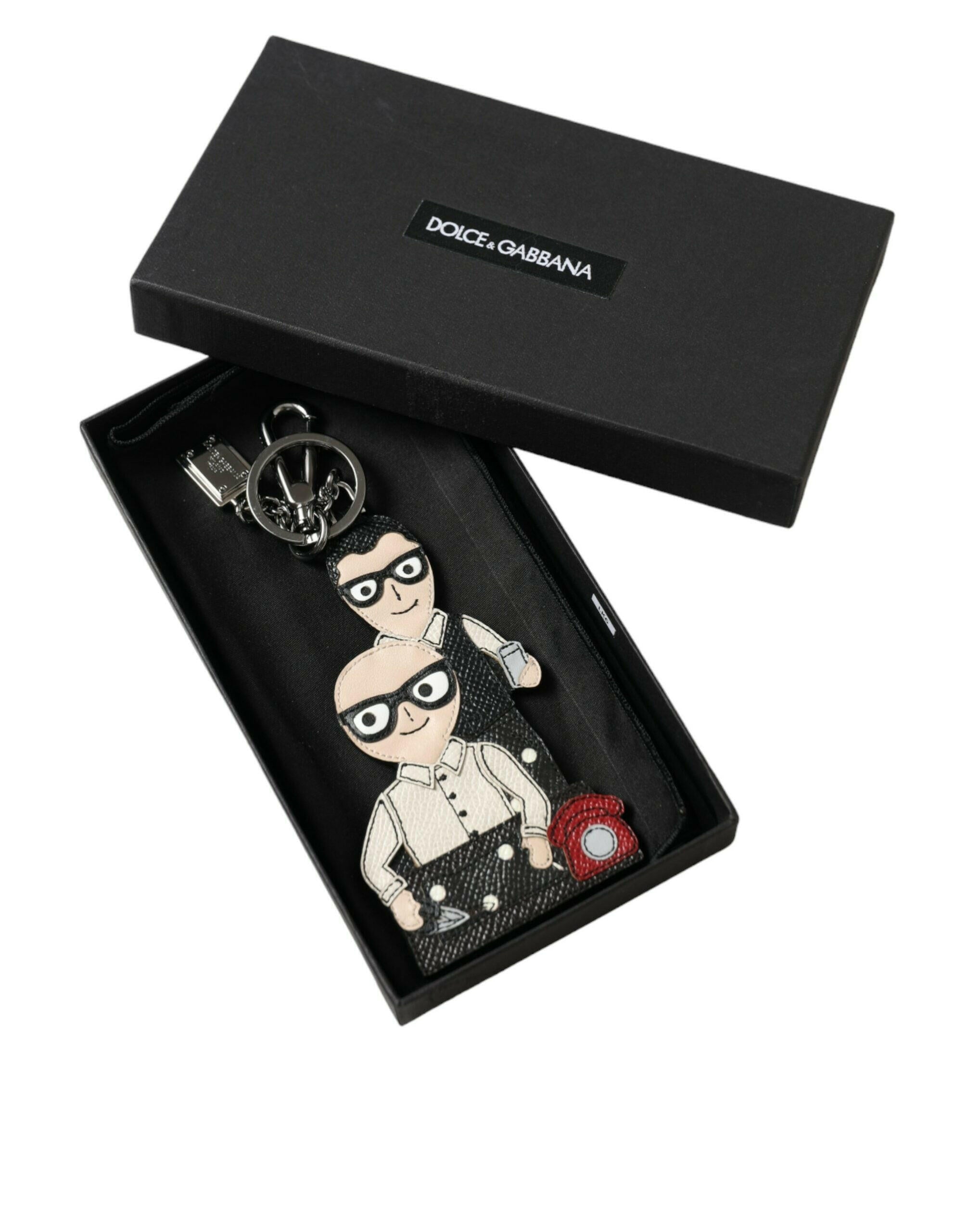 Dolce & Gabbana Leather Dominico Stefano #DGFAMILY Logo Badge Keychain -  Men´s Keychains -  Dolce & Gabbana.