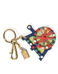 Dolce & Gabbana Multicolor Gold Tone Carretto Keychain Keyring -   -  Dolce & Gabbana.