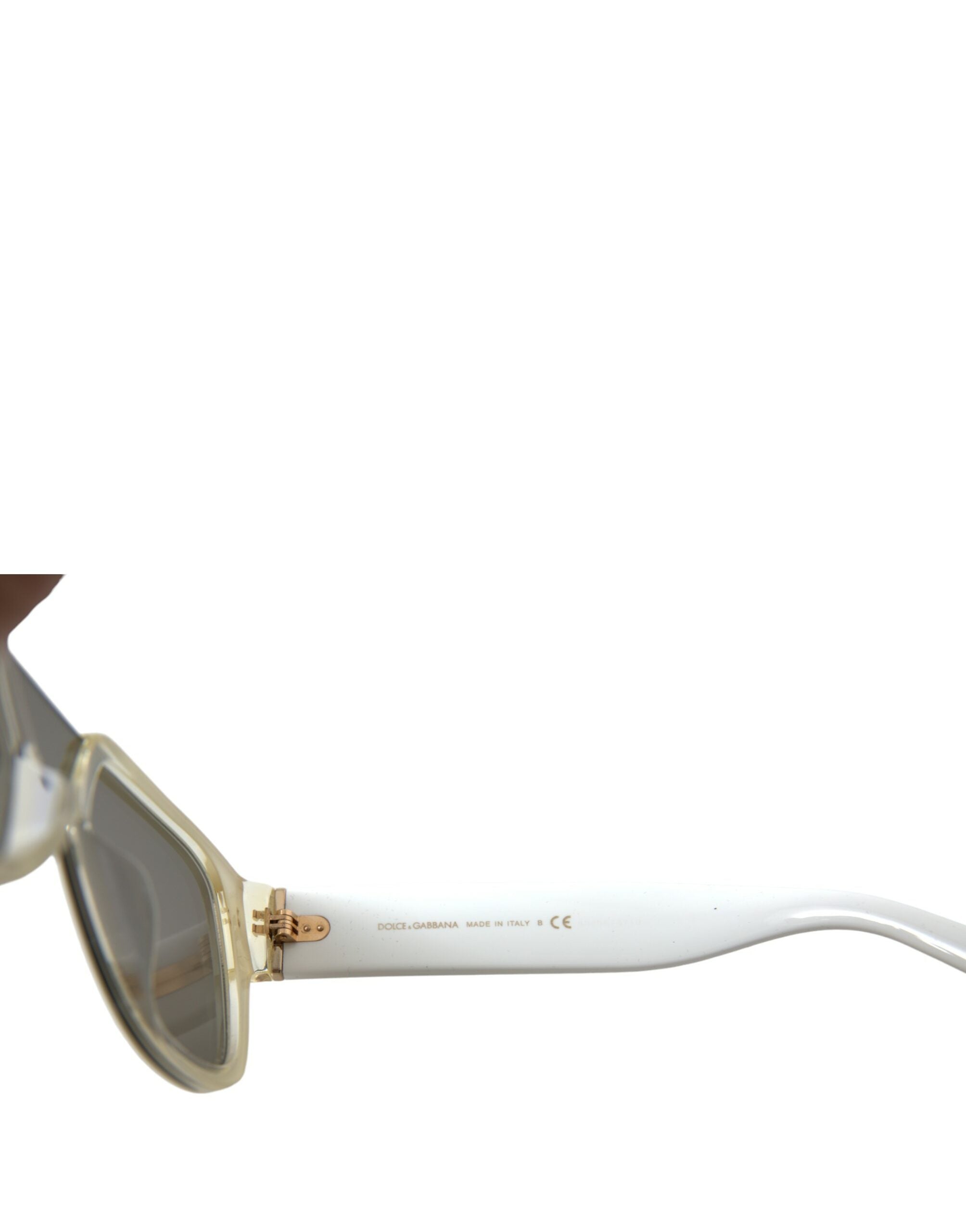 Dolce & Gabbana White Acetate Mirror Lenses DG4356 Sunglasses -  Jewellery, Women -  Dolce & Gabbana.