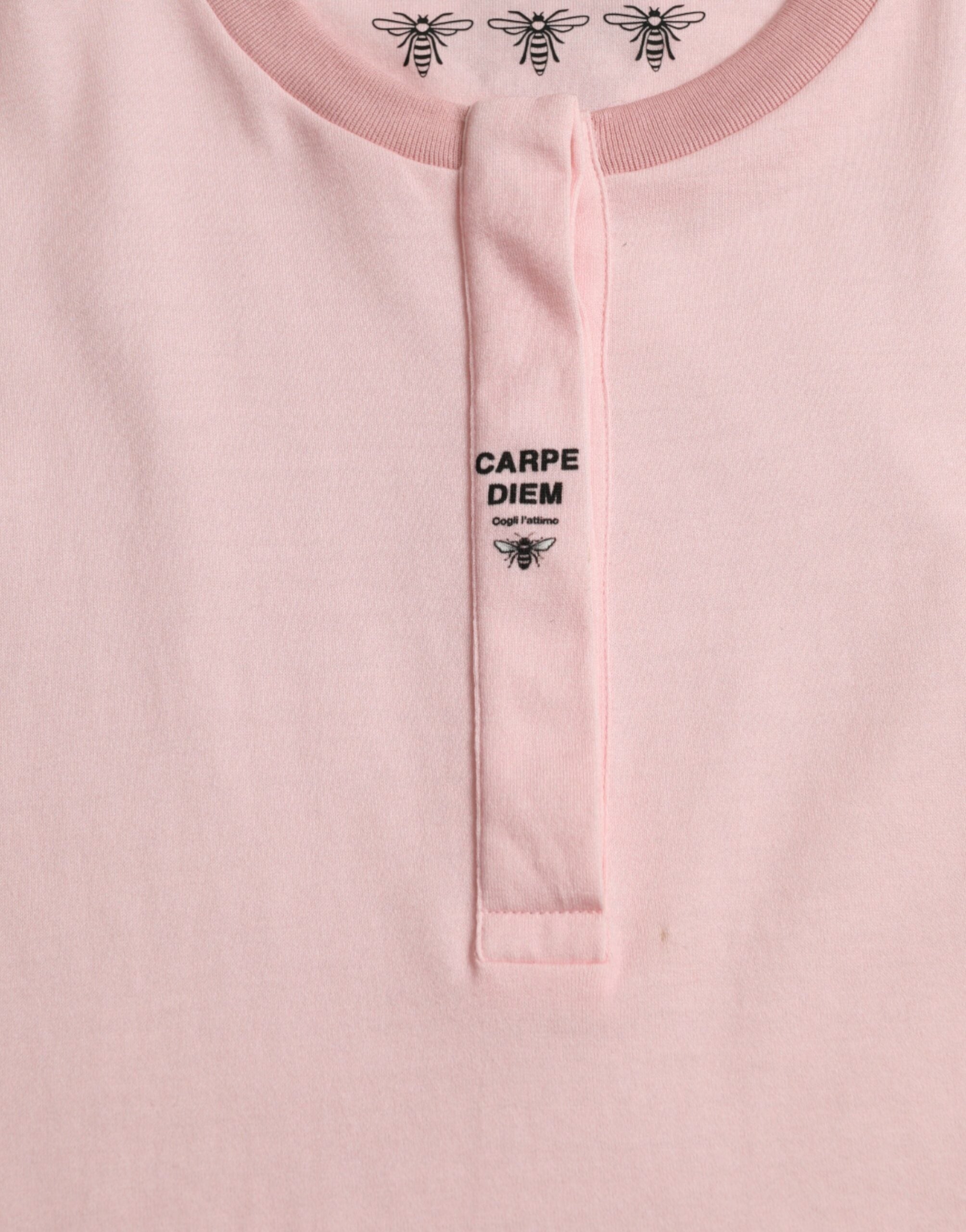 Dolce & Gabbana Pink Floral Print Cotton Short Sleeves T-shirt -   -  Dolce & Gabbana.