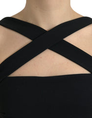 Dolce & Gabbana Black Sheath Halter Sleeveless Midi Dress -   -  Dolce & Gabbana.