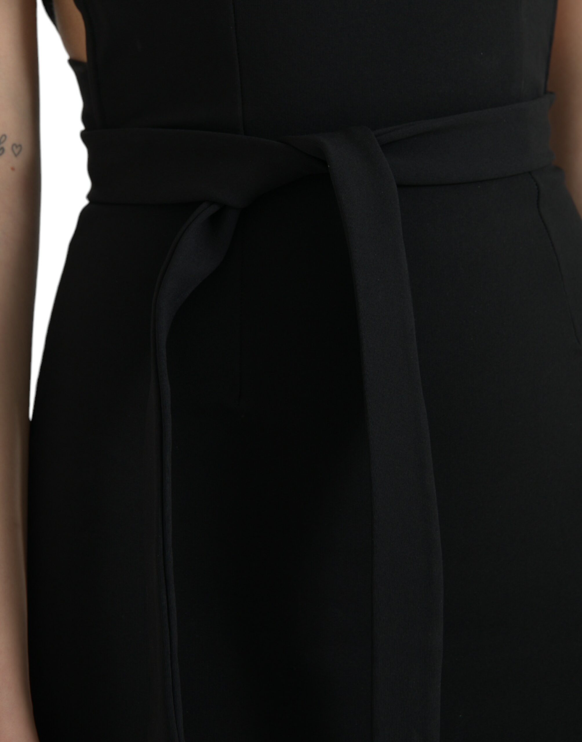 Dolce & Gabbana Black Sheath Halter Sleeveless Midi Dress -   -  Dolce & Gabbana.