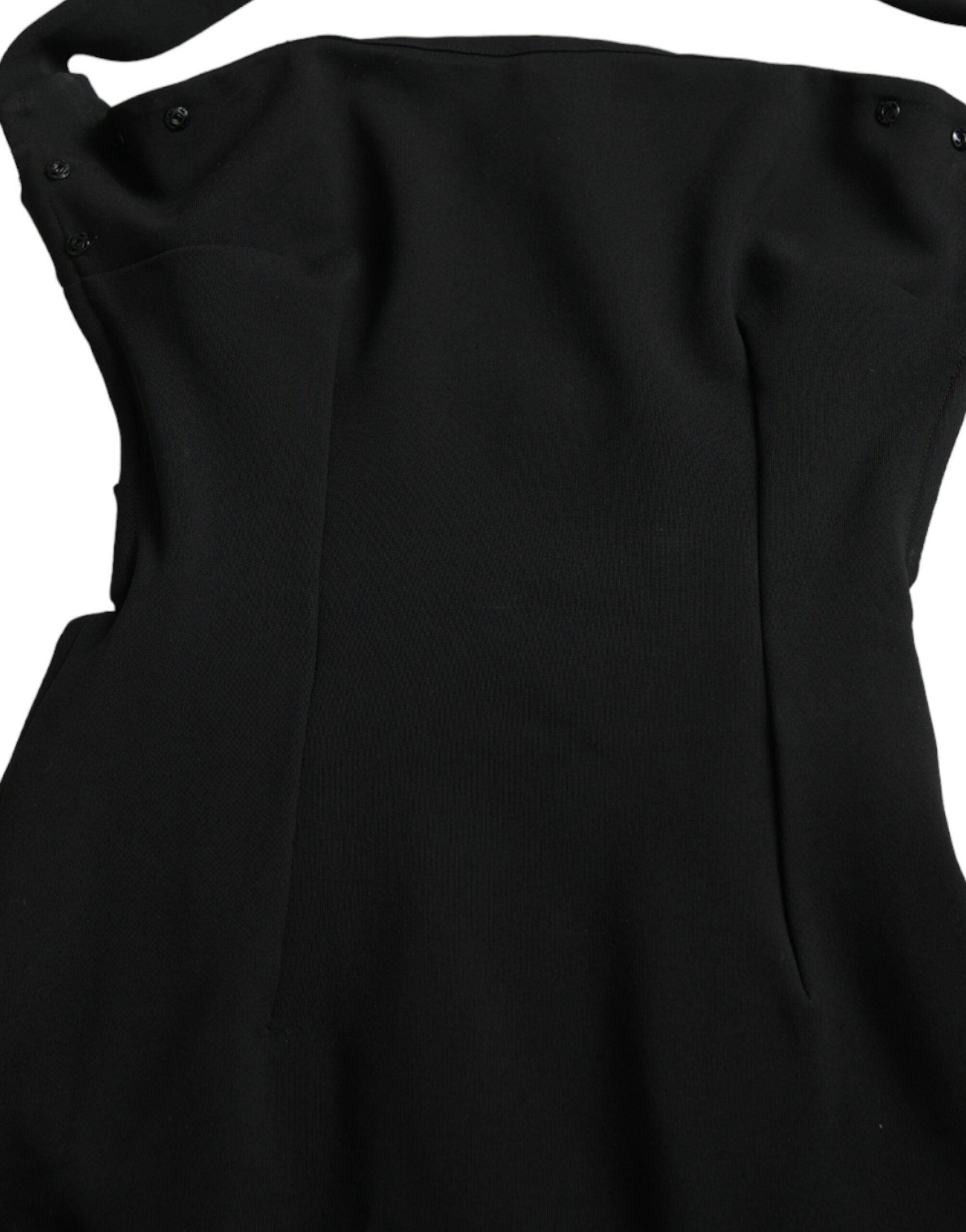 Dolce & Gabbana Black Sheath Halter Sleeveless Midi Dress -   -  Dolce & Gabbana.