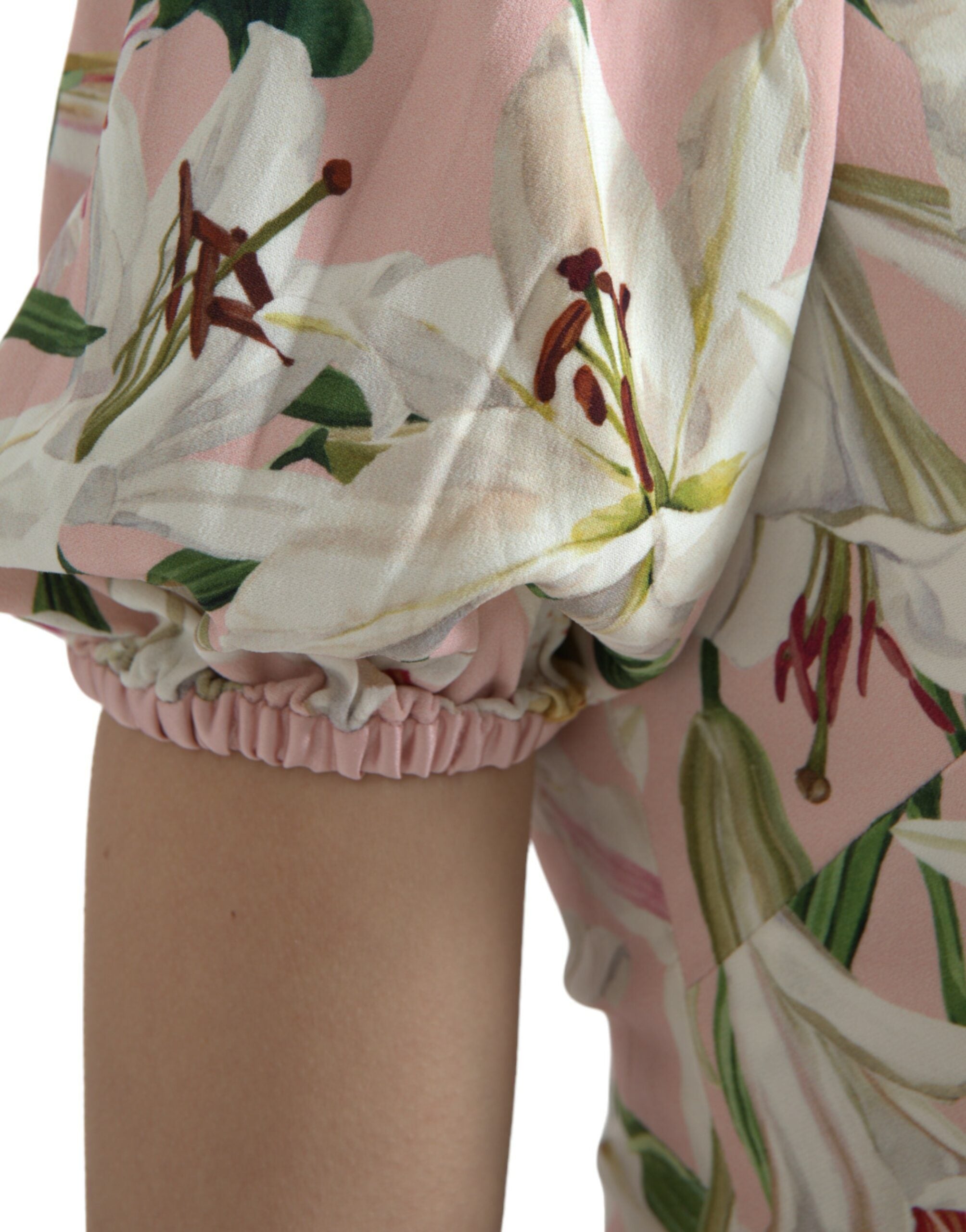 Dolce & Gabbana Pink Lily Viscose Sheath Stretch Mini Dress -   -  Dolce & Gabbana.