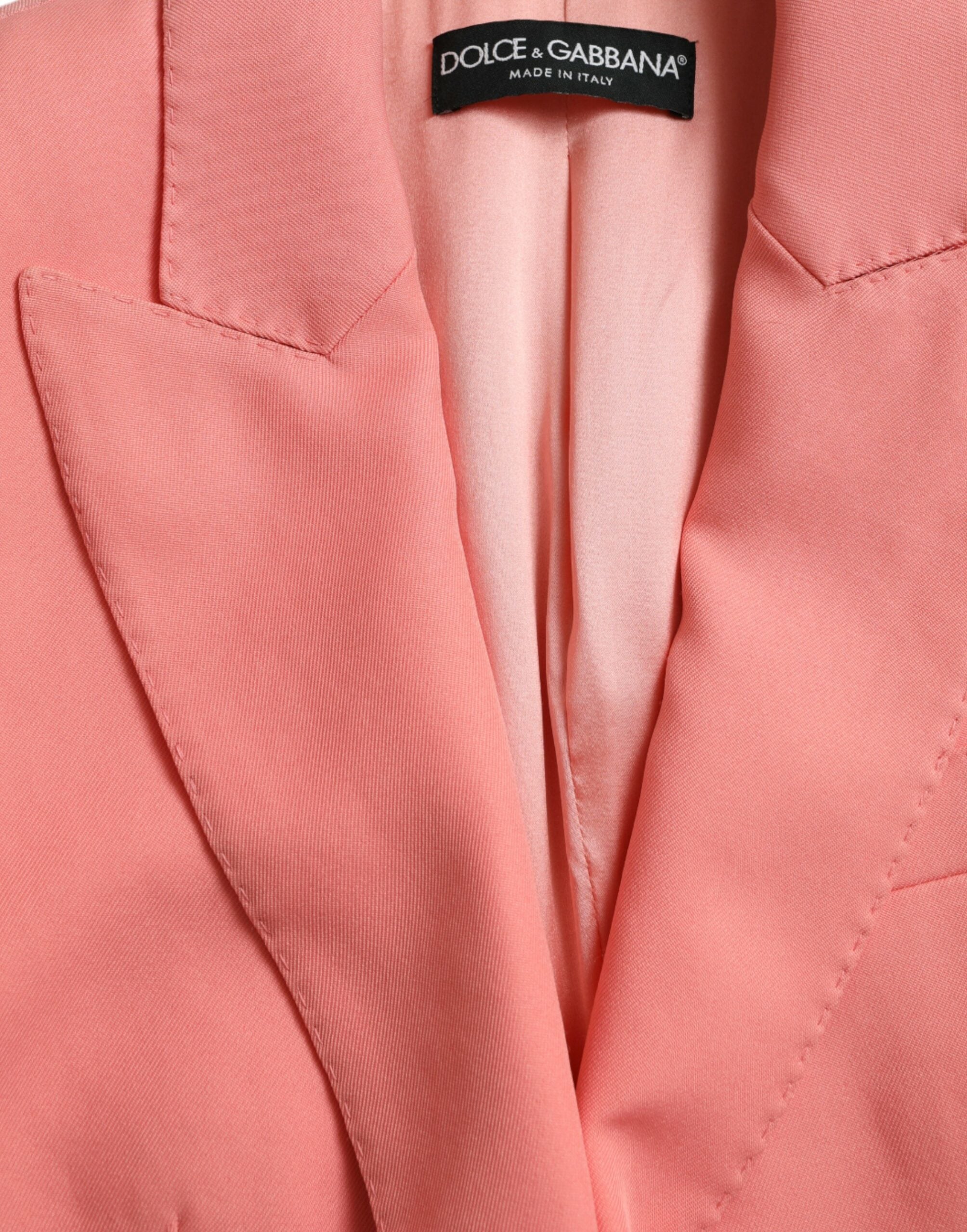 Dolce & Gabbana Pink Polyester Single Breasted Blazer Jacket -   -  Dolce & Gabbana.