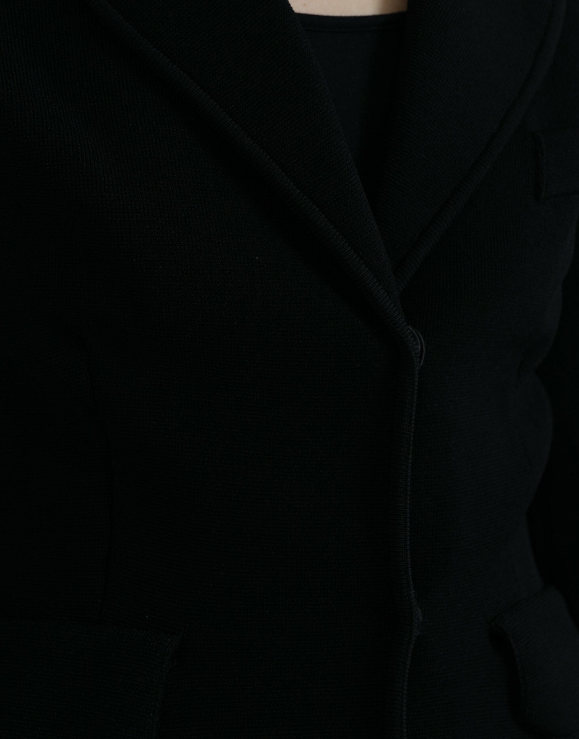 Dolce & Gabbana Black Viscose Single Breasted Blazer Jacket -   -  Dolce & Gabbana.
