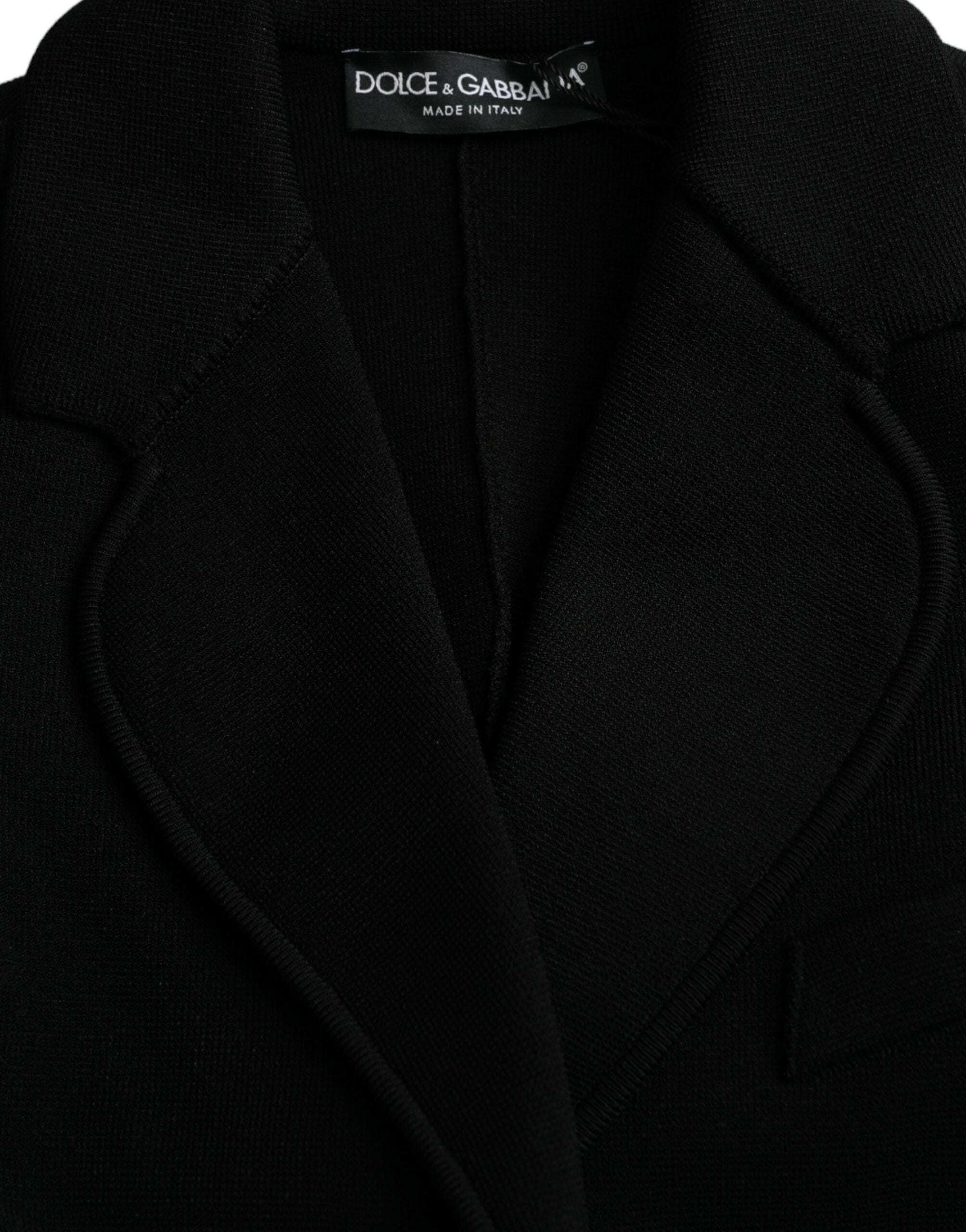 Dolce & Gabbana Black Viscose Single Breasted Blazer Jacket -   -  Dolce & Gabbana.