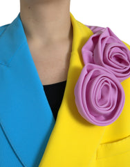 Dolce & Gabbana Multicolor Patchwork Floral Appliques Coat Jacket -   -  Dolce & Gabbana.