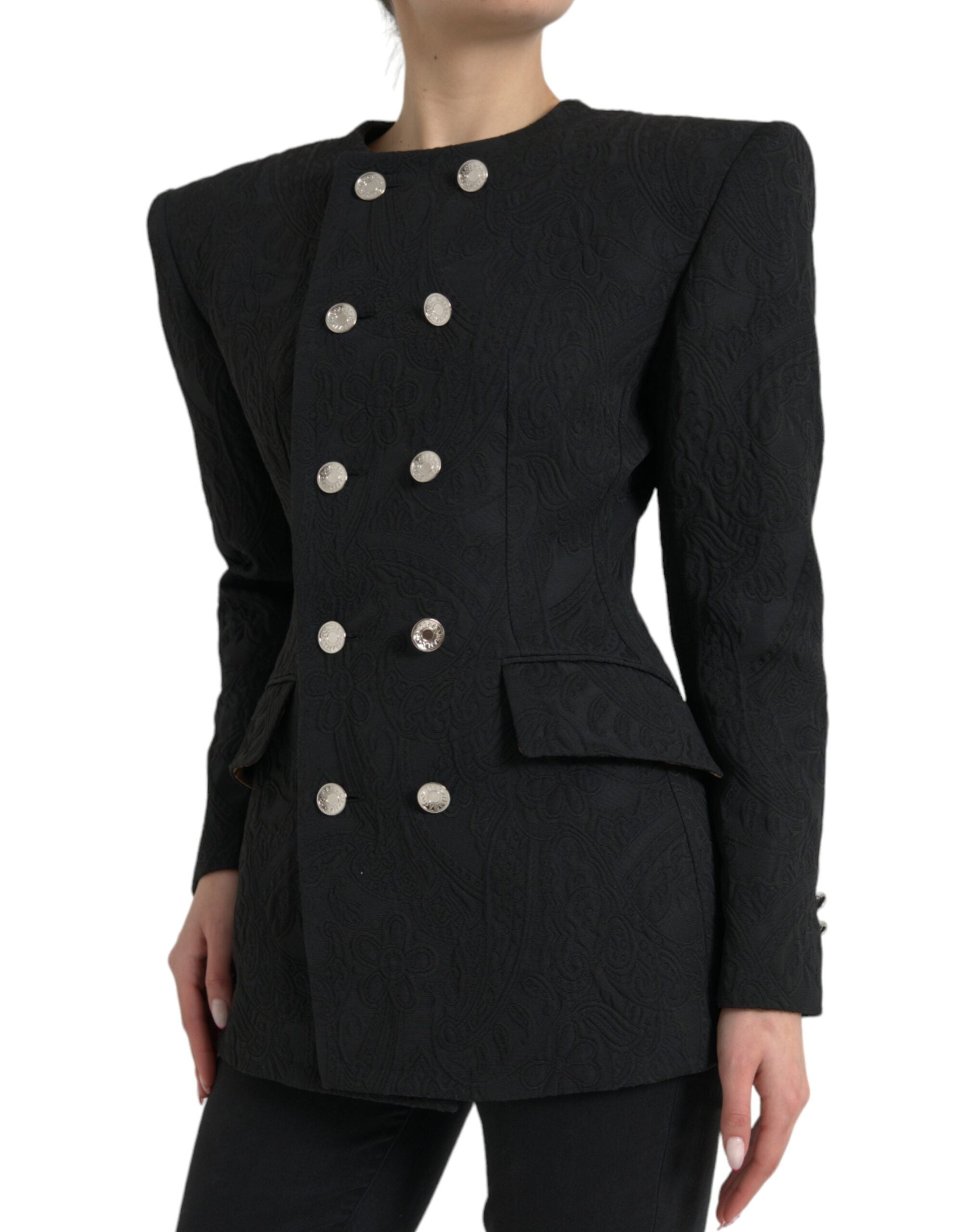 Dolce & Gabbana Black Double Breasted Blazer Coat Jacket -   -  Dolce & Gabbana.