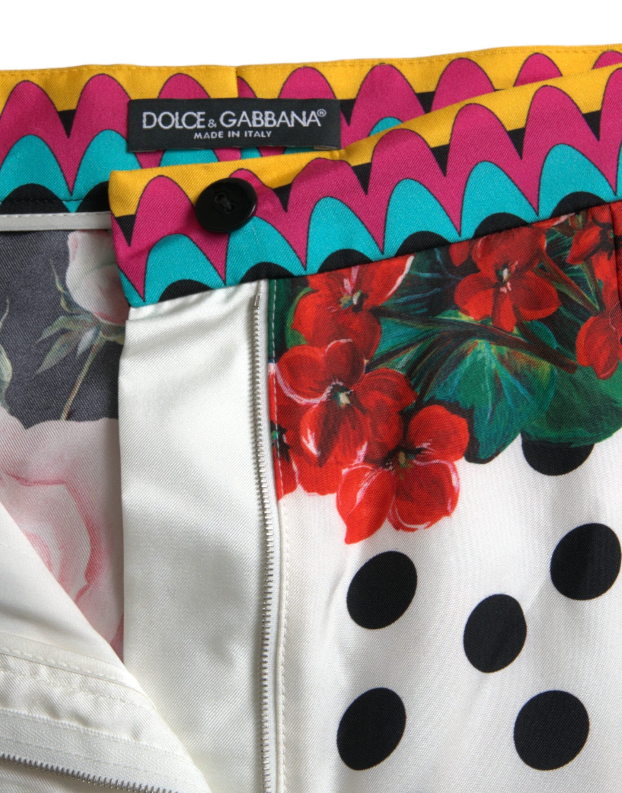 Dolce & Gabbana Multicolor Floral Polka Dot Hot Pants Shorts -   -  Dolce & Gabbana.