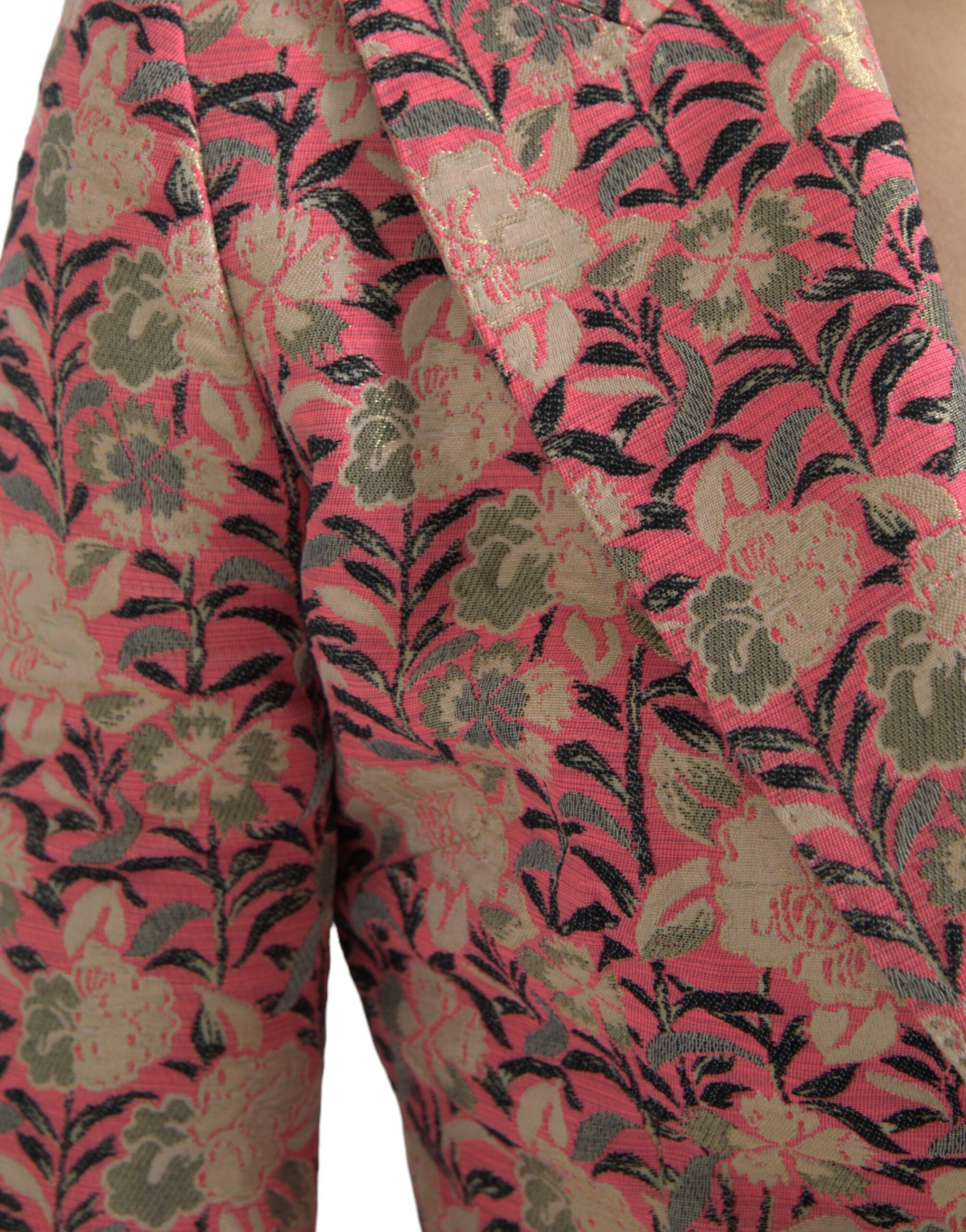 Dolce & Gabbana Pink Floral Jacquard Slim Fit 2 Piece Suit -   -  Dolce & Gabbana.