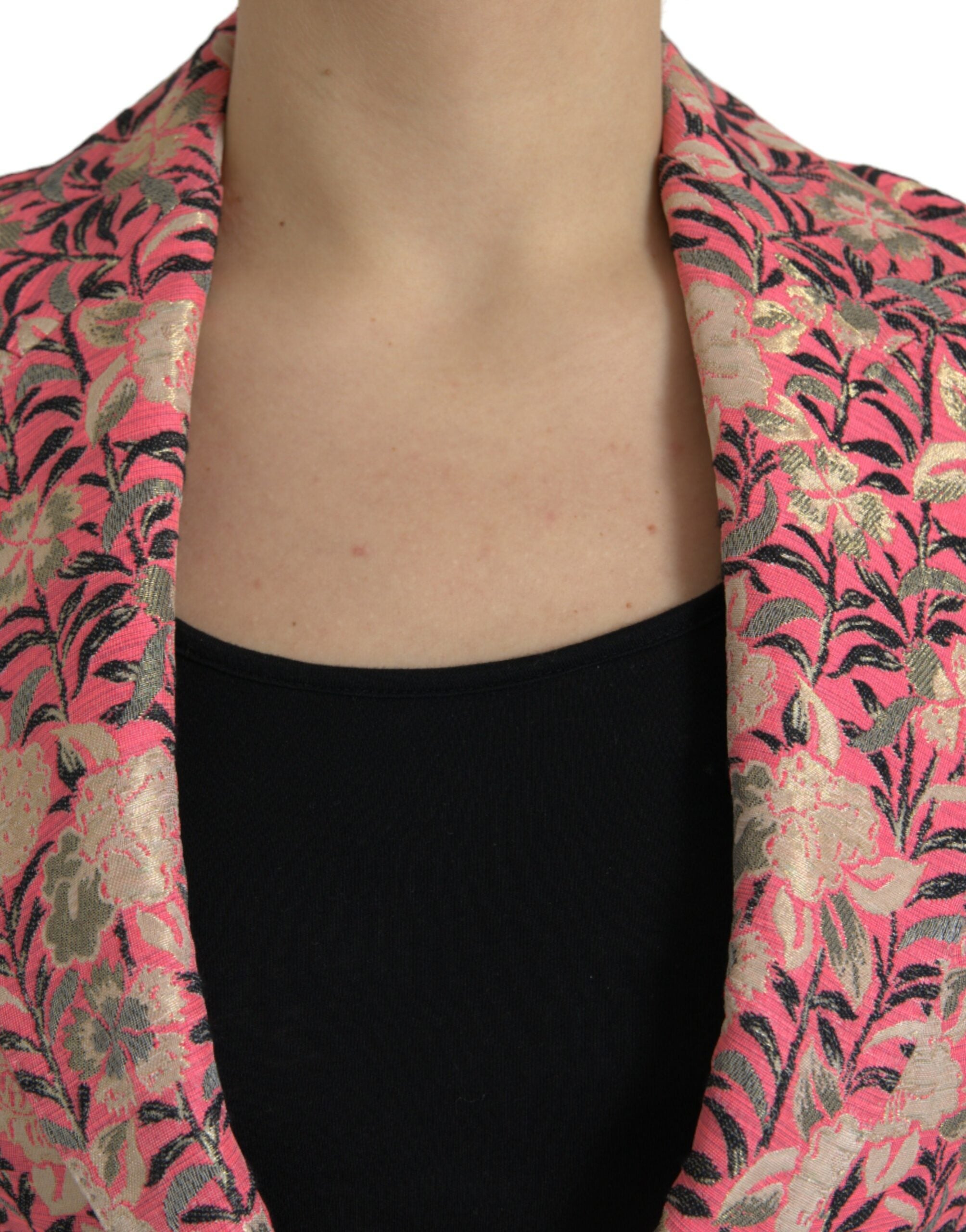 Dolce & Gabbana Pink Floral Jacquard Slim Fit 2 Piece Suit -   -  Dolce & Gabbana.