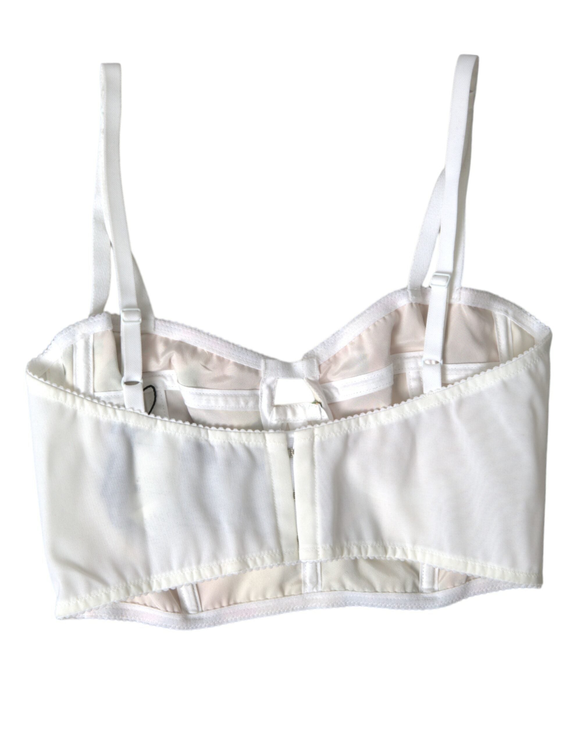 Dolce & Gabbana Multicolor Floral Sleeveless Bustier Crop Top -   -  Dolce & Gabbana.