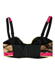 Dolce & Gabbana Multicolor Floral Sleeveless Bustier Crop Top -   -  Dolce & Gabbana.