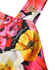 Dolce & Gabbana Multicolor Floral Sleeveless Bustier Crop Top -   -  Dolce & Gabbana.
