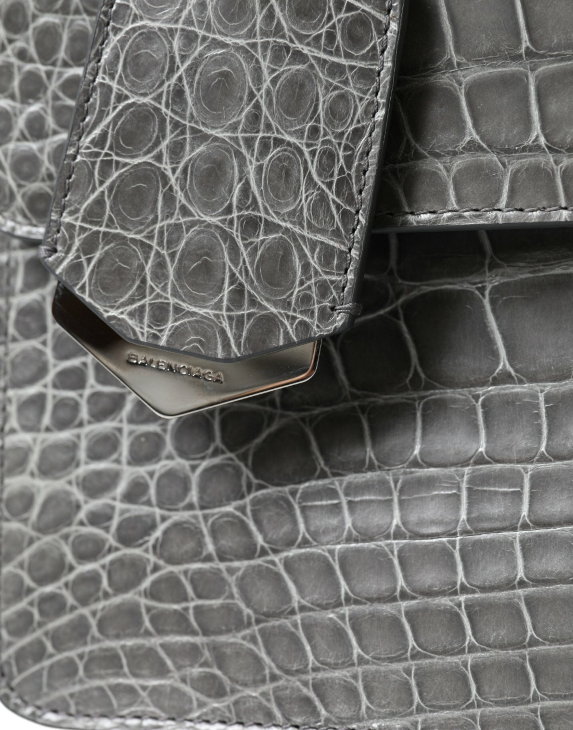 Balenciaga Gray Exotic Leather Medium Shoulder Hand Purse Bag -  Luxury Shoulder Bag for Women -  Balenciaga.