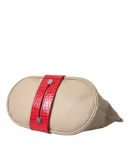 Balenciaga Beige Red Two Tone Exotic Leather Pouch Bag -  Luxury Clutch Bag for Women -  Balenciaga.