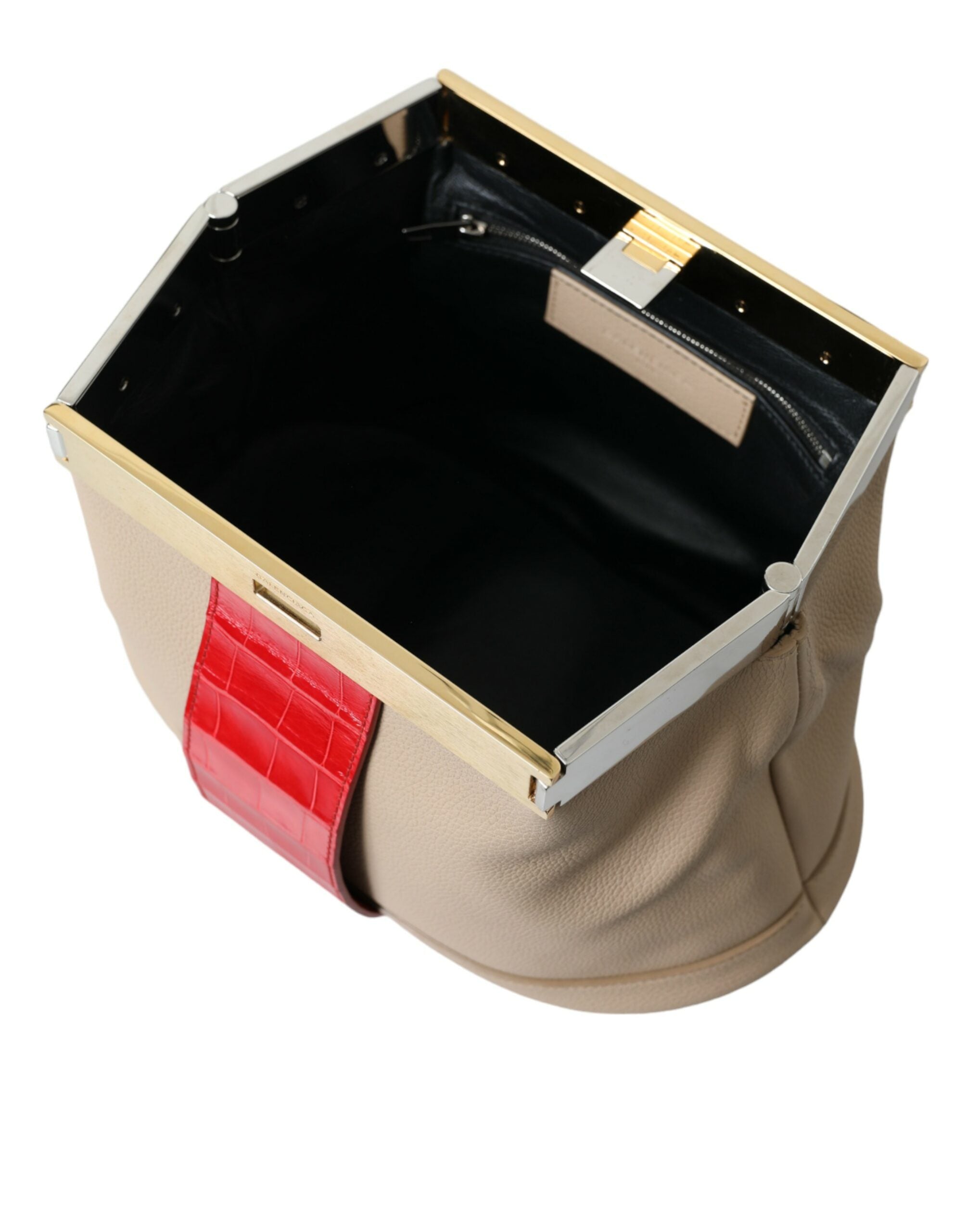 Balenciaga Beige Red Two Tone Exotic Leather Pouch Bag -  Luxury Clutch Bag for Women -  Balenciaga.