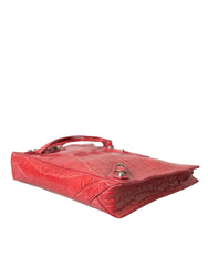 Balenciaga Red Exotic Skin Leather Classic Pouch Purse Wristlet Bag -  Luxury Clutch Bag for Women -  Balenciaga.
