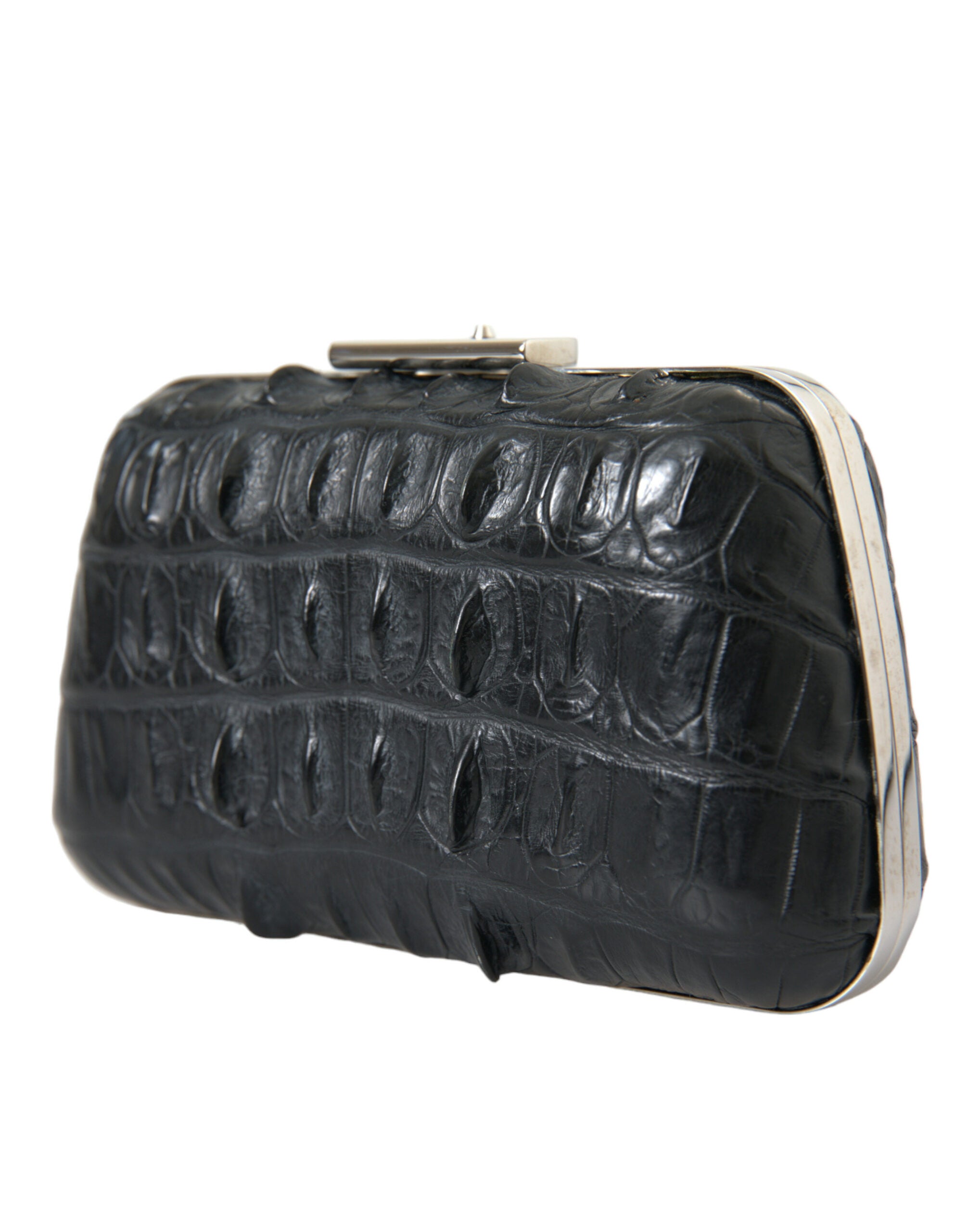 Balenciaga Black Exotic Skin Leather Shoulder Crossbody Box Clutch Bag -   -  Balenciaga.