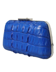 Balenciaga Blue Exotic Skin Leather Shoulder Crossbody Box Clutch Bag -   -  Balenciaga.
