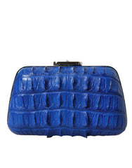 Balenciaga Blue Exotic Skin Leather Shoulder Crossbody Box Clutch Bag -   -  Balenciaga.