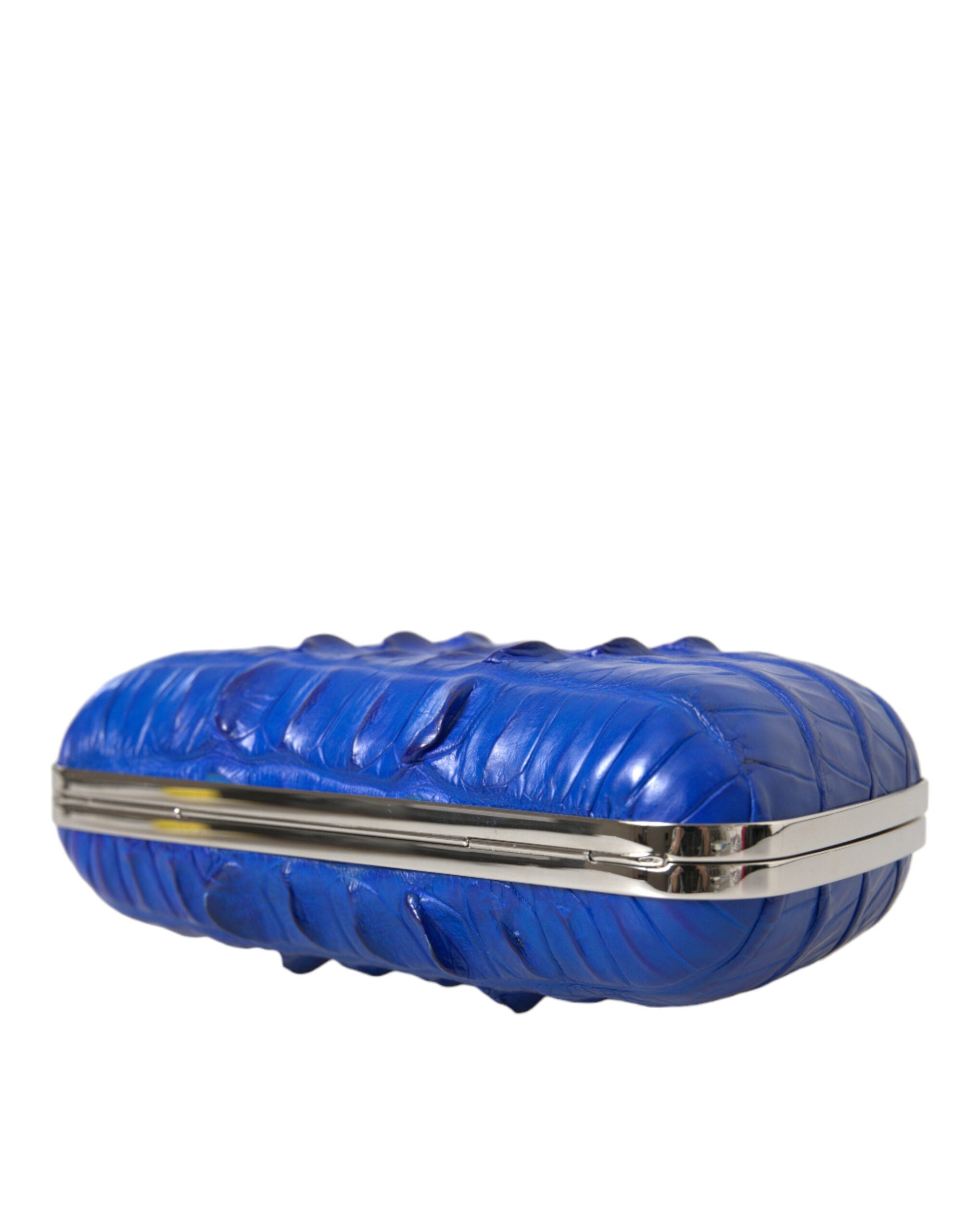 Balenciaga Blue Exotic Skin Leather Shoulder Crossbody Box Clutch Bag -   -  Balenciaga.