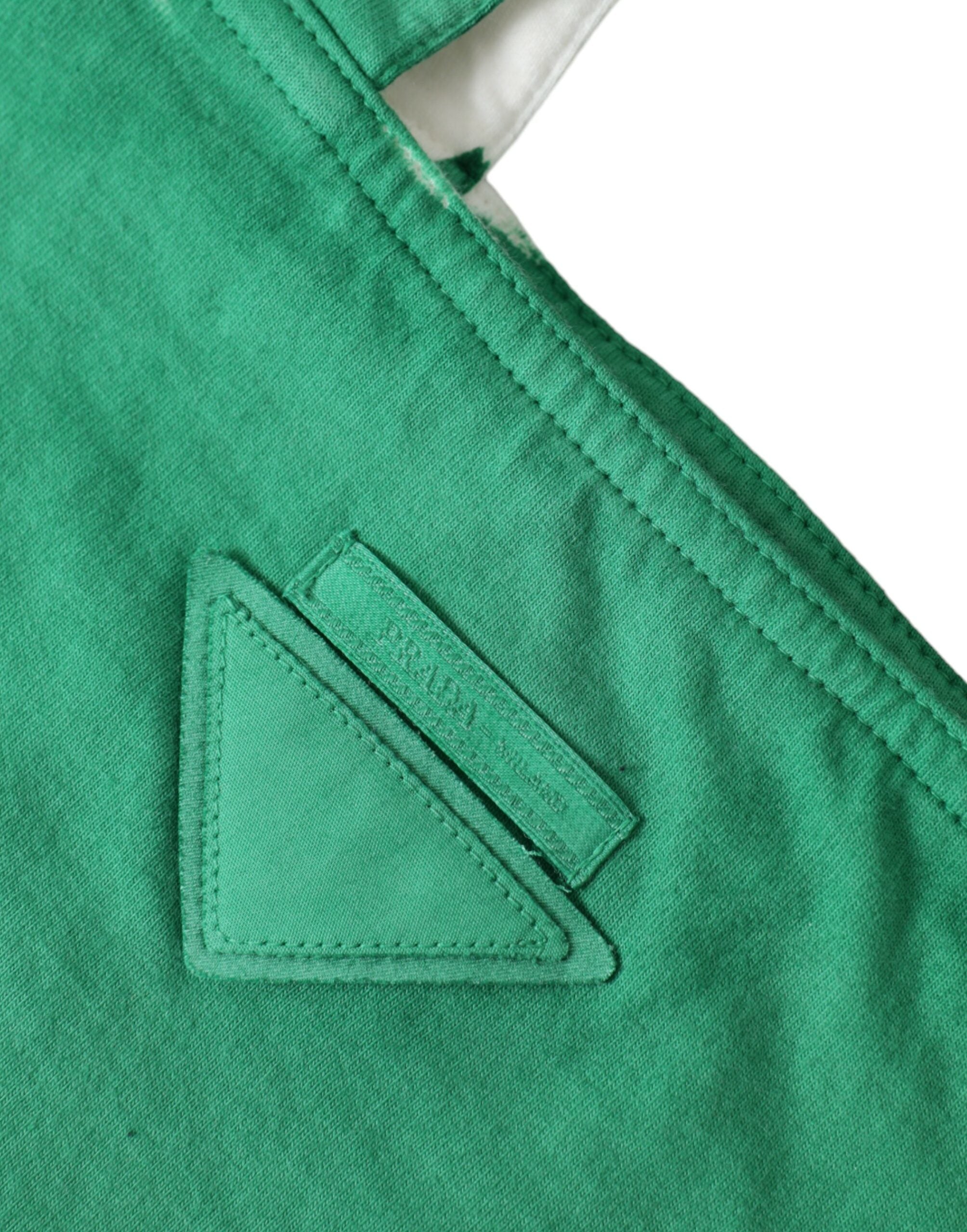 Prada Green Jersey Fabric Logo Shoulder Shopping Tote Shopping Bag -  Luxury Shopper Bag for Women -  Prada.