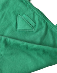Prada Green Jersey Fabric Logo Shoulder Shopping Tote Shopping Bag -  Luxury Shopper Bag for Women -  Prada.