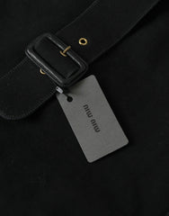 Miu Miu Black Canvas Denim Logo Shoulder Tote Shopping Bag -  Luxury Shopper Bag for Women -  Miu Miu.