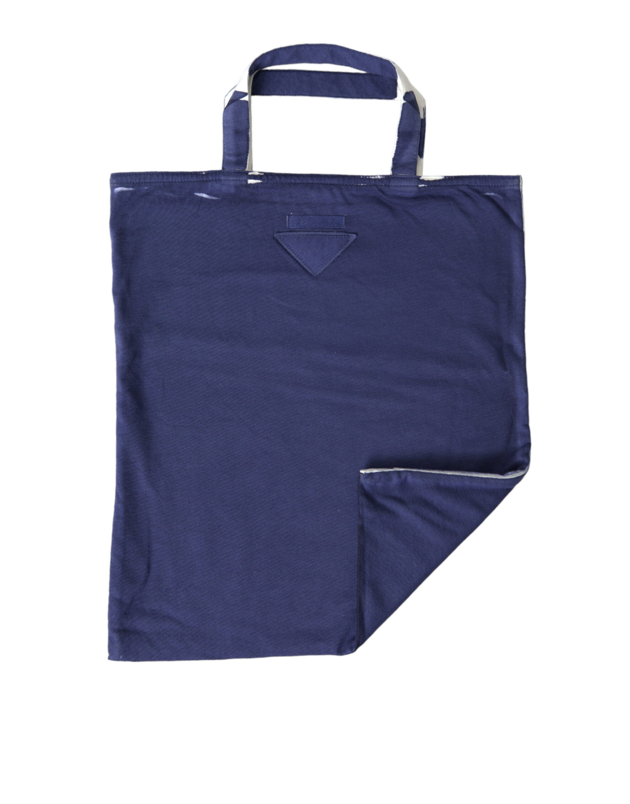 Prada Blue Jersey Fabric Logo Shoulder Shopping Tote Shopping Bag -  Luxury Shopper Bag for Women -  Prada.