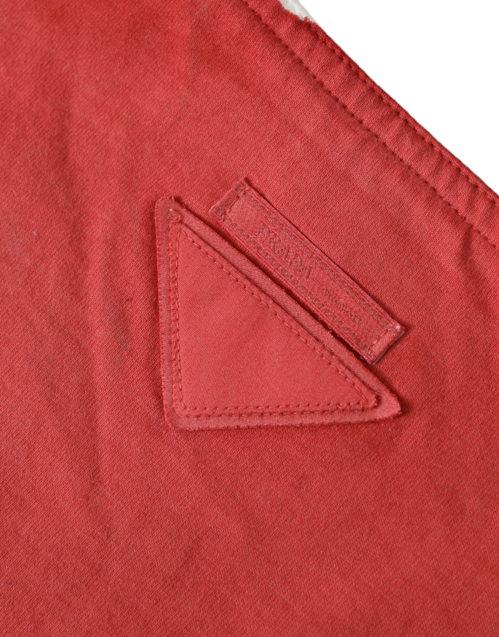 Prada Red Jersey Fabric Logo Shoulder Shopping Tote Bag -  Luxury Shopper Bag for Women -  Prada.