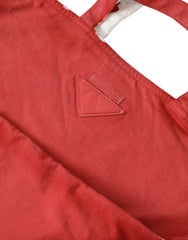 Prada Red Jersey Fabric Logo Shoulder Shopping Tote Bag -  Luxury Shopper Bag for Women -  Prada.