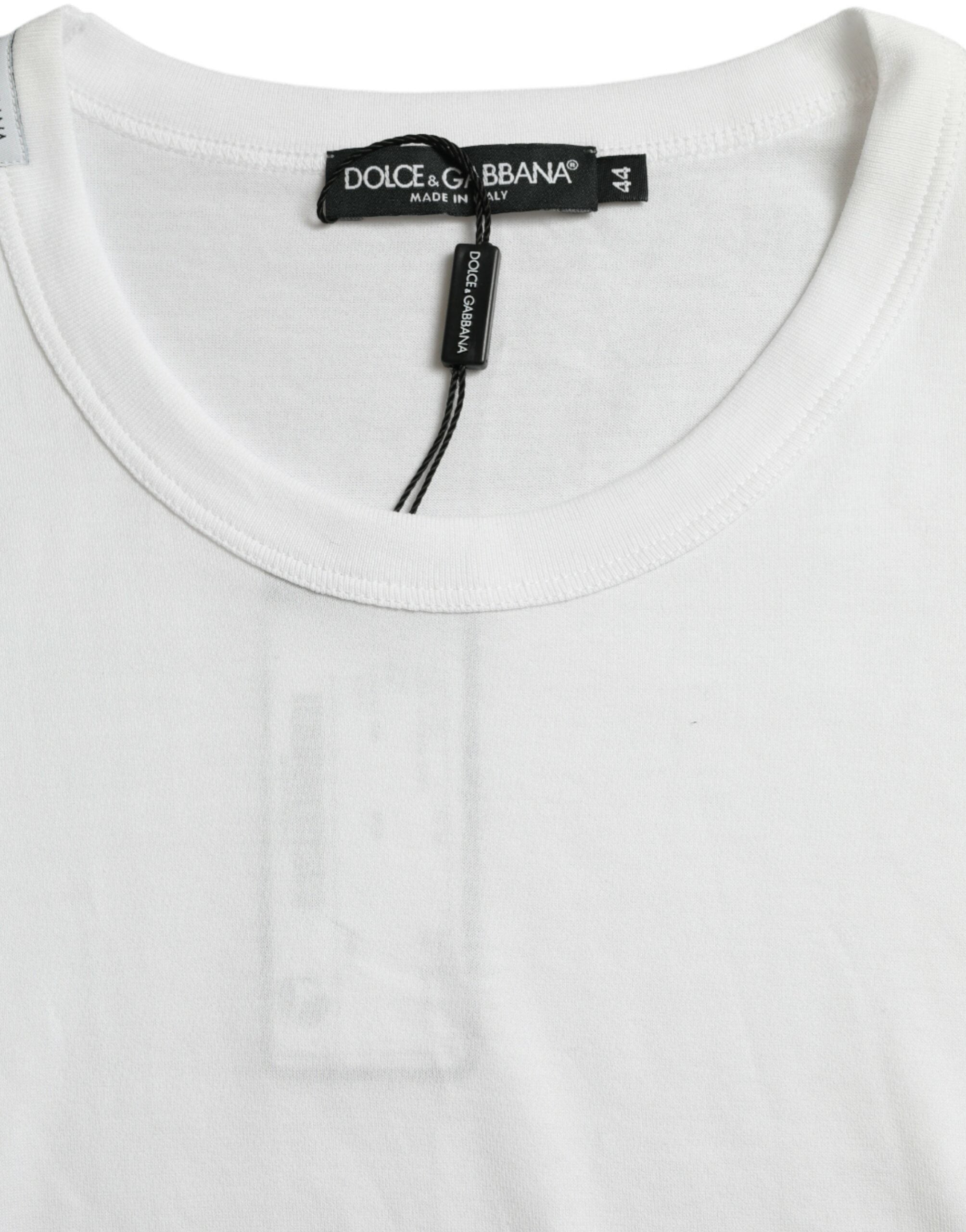 Dolce & Gabbana White Logo Crew Neck Short Sleeves T-shirt -   -  Dolce & Gabbana.