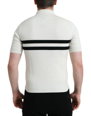 Dolce & Gabbana White DG Logo Collared Henley Shirt T-shirt -   -  Dolce & Gabbana.