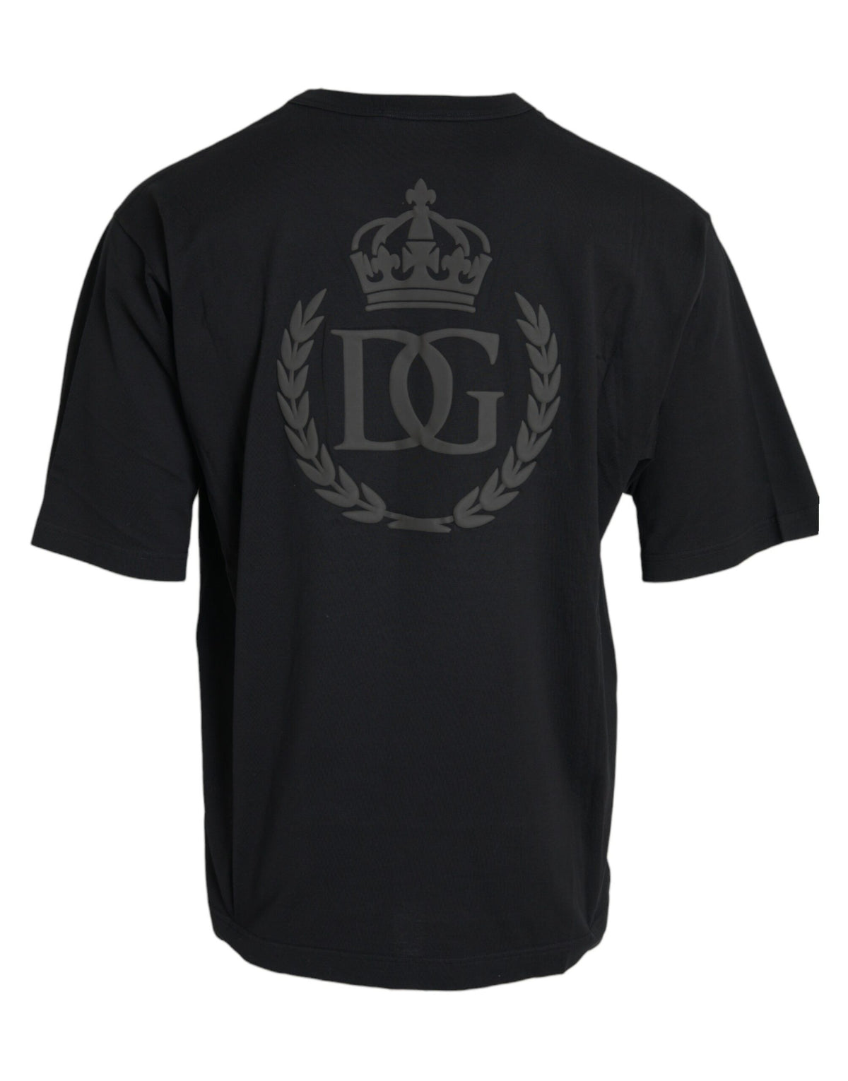 Dolce & Gabbana Black Logo Embossed Crew Neck Short Sleeves T-shirt -   -  Dolce & Gabbana.