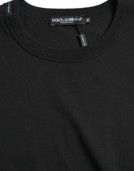 Dolce & Gabbana Black Logo Embossed Crew Neck Short Sleeves T-shirt -   -  Dolce & Gabbana.