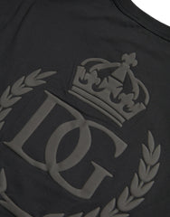 Dolce & Gabbana Black Logo Embossed Crew Neck Short Sleeves T-shirt -   -  Dolce & Gabbana.