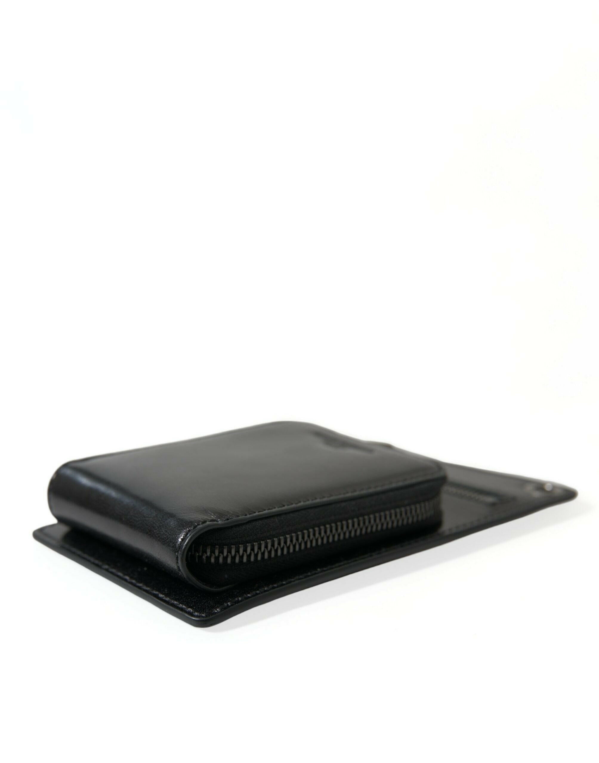 Dolce & Gabbana Wallet Black Horse Leather Zip Logo Cross Body Phone Slot -   -  Dolce & Gabbana.