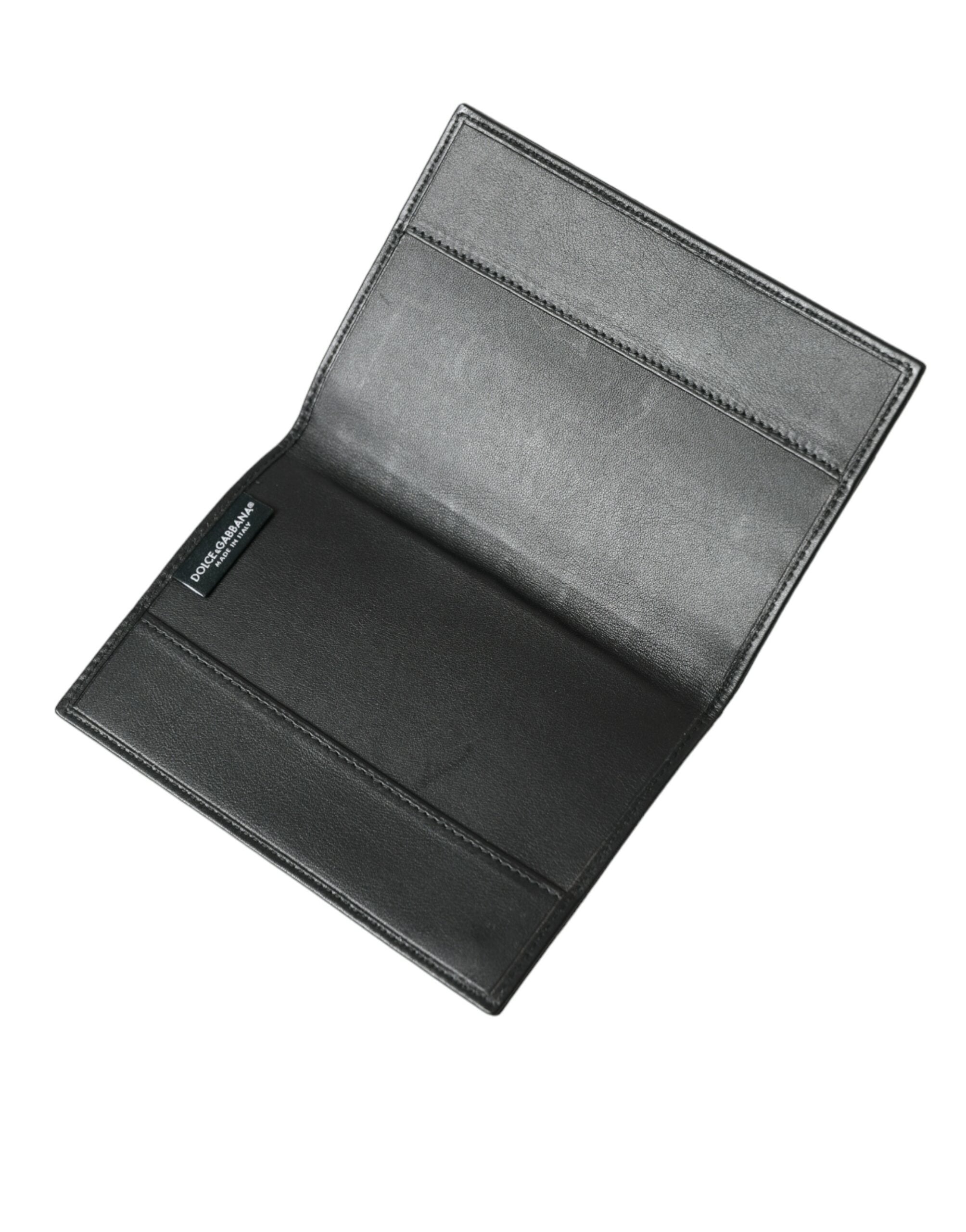 Dolce & Gabbana Black Exotic Skin Leather Long Bifold Passport Holder -   -  Dolce & Gabbana.