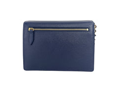 Burberry Macken Small Regency Blue House Check Leather Crossbody Bag -  Luxury Cross Body Bag for Women -  Burberry.