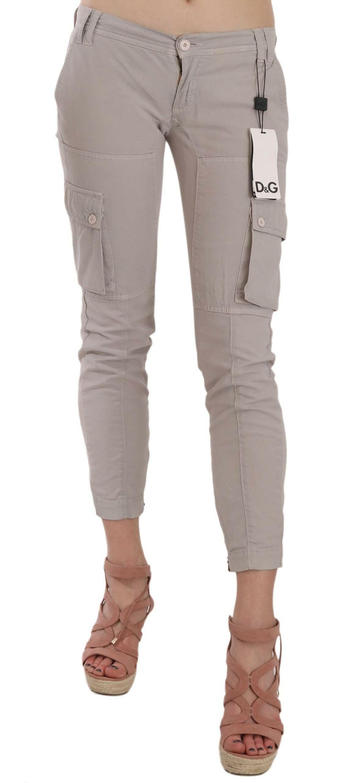 Dolce & Gabbana Casual Fitted Khaki Trousers Pants -   -  Dolce & Gabbana.