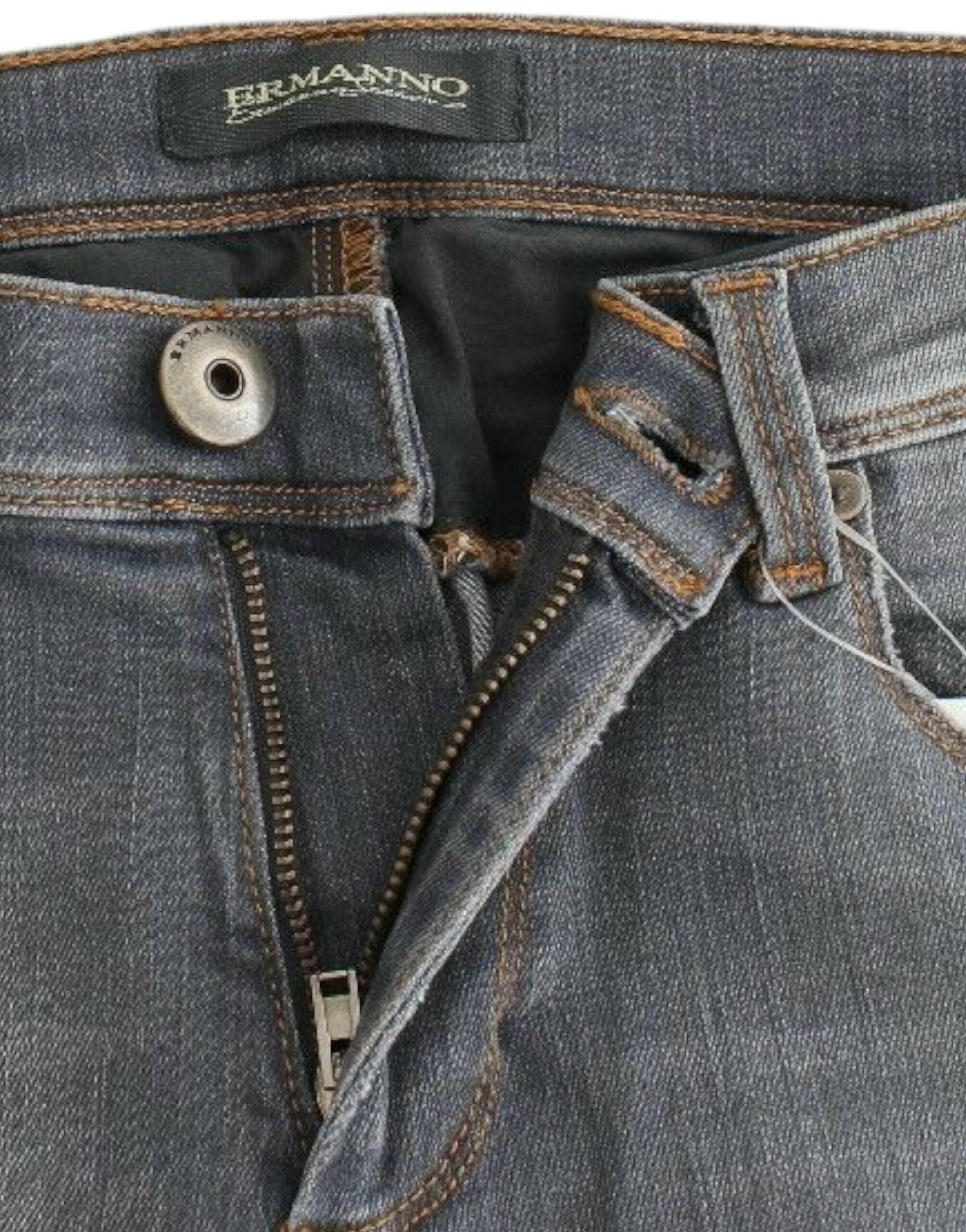 Ermanno Scervino Gray Slim Jeans Denim Pants Skinny Leg Stretch -   -  Ermanno Scervino.